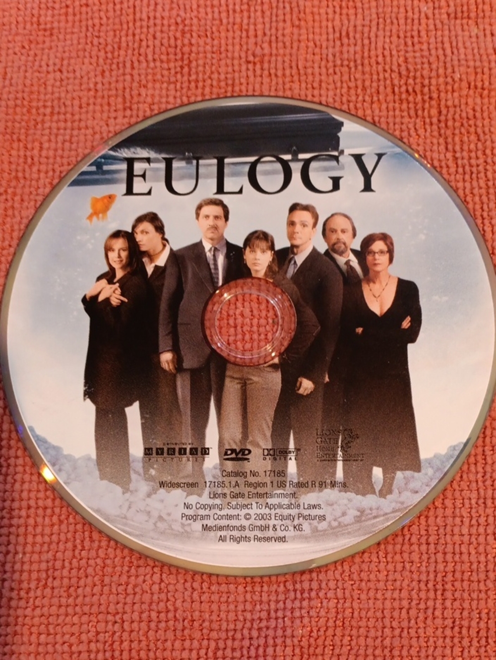 3/$6 Eulogy (DVD) *NO CASE*